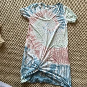 EUC Z Supply Tie Dye Side Knot T-Shirt Dress